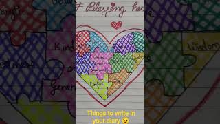 #cute , things to write in your diary 💖💡❤️