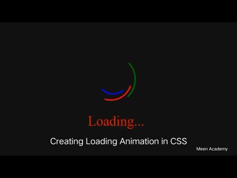 Loading Animation in CSS, CSS Tutorial for beginners