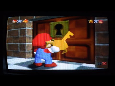 Super Mario 64 Bowser key and 3 more stars officially captured on a CRT and Nintendo 64