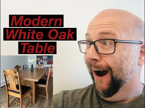 Modern White Oak Table Build | Custom Furniture Edmonton