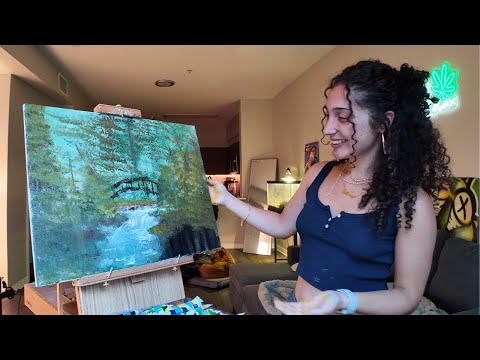 FOLLOWING A BOB ROSS TUTORIAL WHILE FADED AF AGAIN