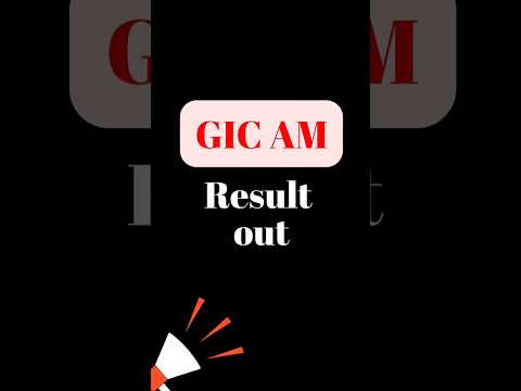 GIC AM 2024 result out | GIC Assistant manager #ytshorts #shorts #youtubeshorts #gic #viral #short