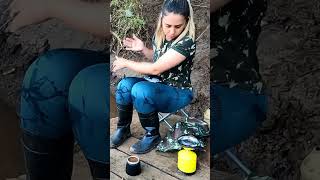 #camping #campingvibes #campinggirl #cooking #girlforestlife #girlbuildingbushcraftlife #nature  67