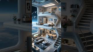 Your cozy apartment in the future #SpaceHabitat #CosmicVibes #SciFiDesign #FuturisticLiving