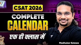 Master Calendar Reasoning for CSAT with Tricks | CSAT By Madhukar Kotawe for UPSC 2026/27