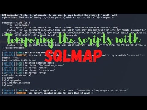 Tempering Scripts With SQLMap | DVWA | Kali Linux