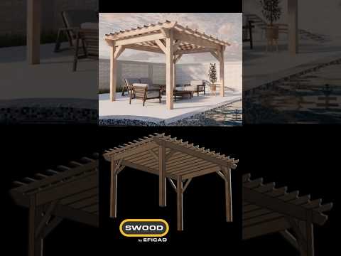 I made a pergola using SWOOD/ SolidWorks! #solidworks #woodworking #cad #architecture