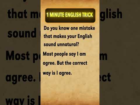 1 Minute English Trick | Speak Correct English ✅ #learnenglish #shorts #english