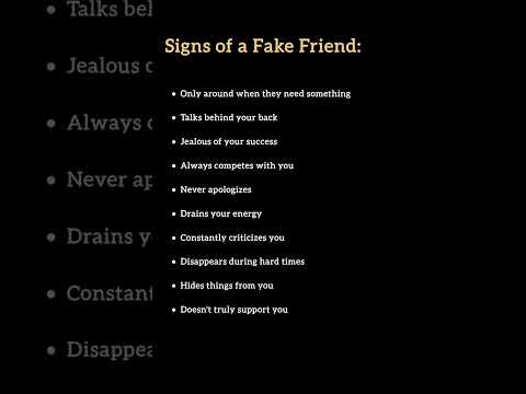 Signs of a Fake Friend #fake #fakepeople #fakefriends #shorts #ytshorts #music #facts #signs