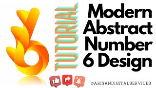 Modern Abstract Number 6 Design - Stunning Logo Concept | #coreldrawtutorialhindi #graphicdesign