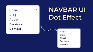 Navbar UI + Hover Dot Effect CSS Animation | CSS :hover effect