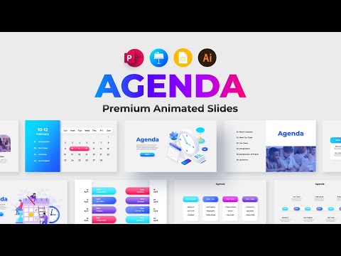 Agenda Animated Presentation Template. PowerPoint and Keynote Infographics.