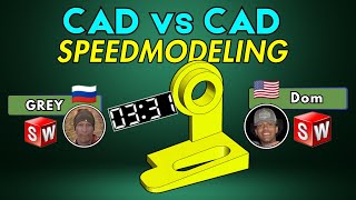 SOLIDWORKS vs SOLIDWORKS - Who can model this part the FASTEST!? - CAD Speedmodeling Tournament!