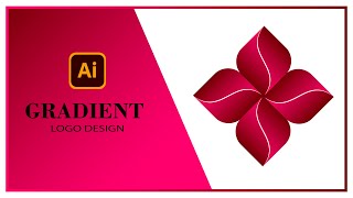 Gradient design in Adobe illustrator | Gradient logo | #modernlogo