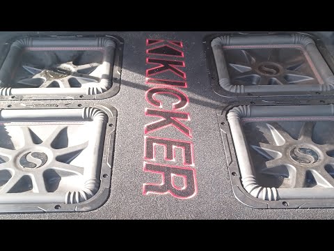 kicker quad box in a tesla model S