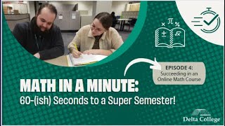 Math in a Minute: Episode 4 - Succeeding in an Online Math Course