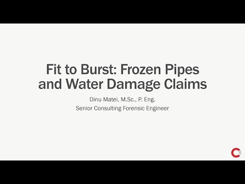 Fit to Burst: Frozen Pipes and Water Damage Claims