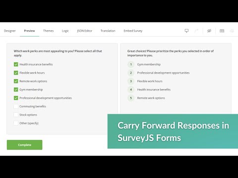 How to Carry Forward Responses to Create Dynamic Forms  | Non-cloud Form Builder for Enterprises