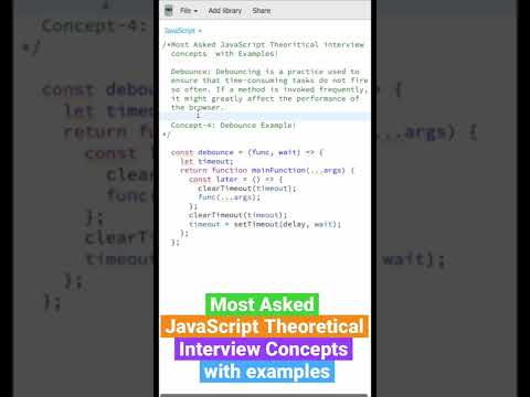 (Q-23) Most important JavaScript theoretical interview concepts #interview #frontend #javascript