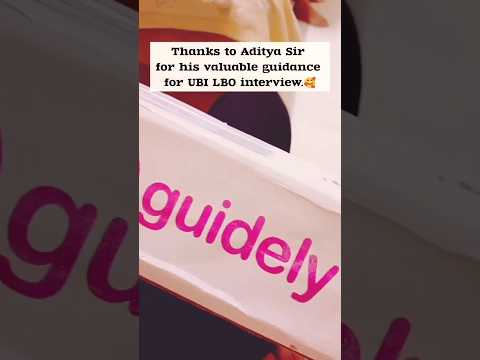 Thank you Guidely !๐ฅฐ #ubilbo #guidely #banker   @GuidelyLearn @GAGeniusbyAdityaSir