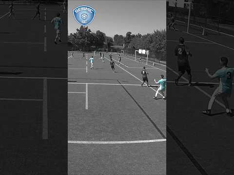 When the timing is just perfect #teamwork #soccershorts #firsttime