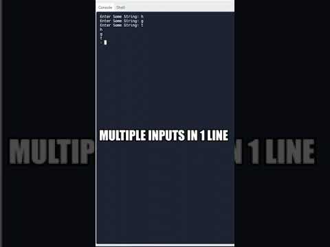 Multiple Input in a Single Line in Python #shorts #coding #program