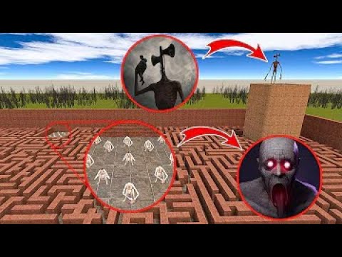 Never Going To Maze Full Of SCP 096 And Siren Head In Garry's Mod#garrys #scp #nextbot