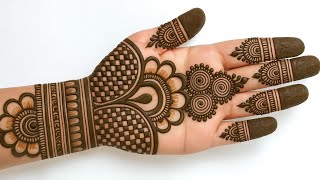 Diwali Special Stylish Simple Front Hand Mehndi Design |Easy & Beautiful Mehndi for Beginners