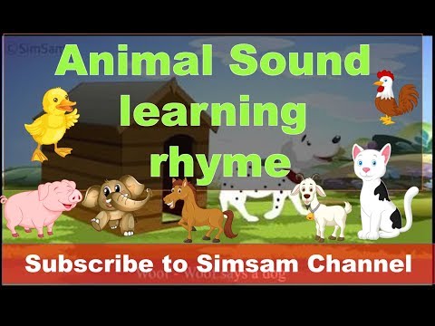 Animal Sound learning Rhyme for kids |  Children song to learn animal sound by SimSam