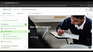 Javascript essentials 1 - Certification (step by step process)