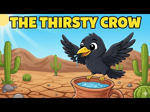 Thirsty Crow Story in English | Moral stories for Kids | Bedtime Stories for Children | Clever Crow