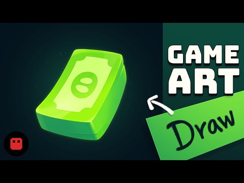 Game asset painting - Money icon | How to draw #gameart