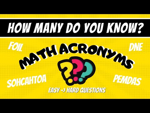 Do You Know These MATH ACRONYMS? | Fun Trivia Quiz Challenge