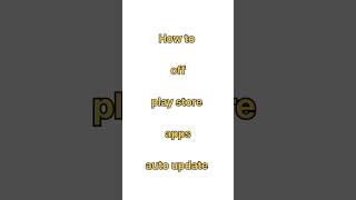 How to stop auto-updating of apps in play store in 1sec / play store auto update off 😱 #shortsfeed