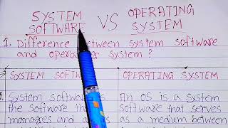 Difference between system software and operating system|operating system vs system software|os.