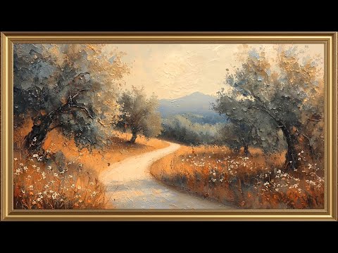 Samsung Frame TV Art | Terracotta & Warm Neutral Landscape in Earthy Tones (4K)