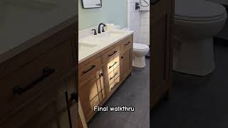 Another completed bathroom. #subscribe #bathroom #carpenter #diy #tilework  #ideas @carpenter_steve