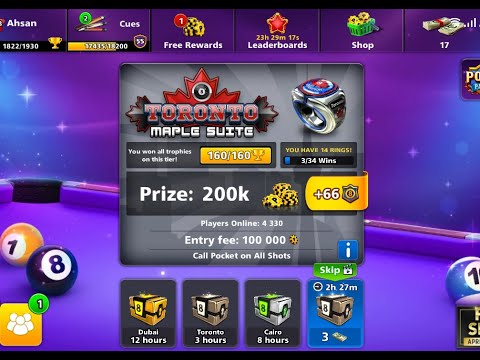8 Ball Pool Game | Toronto Maple Leaf Table | 100k Table