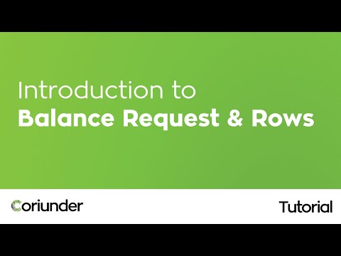 Introduction to Balance Requests & Rows