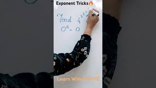 🔥Exponent Tricks-Solution in seconds 🔥#exponentsandpowers #mathstricks #mathsshorts  #simpletrick