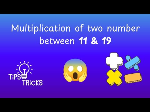 Multiplication Trick | How to Multiply Numbers Between 11 and 19 Easily | Math Shortcut