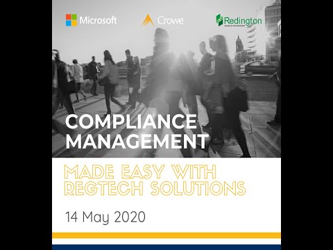 Crowe hosted a webinar on Regtech solution with its technology partners Microsoft and Redington