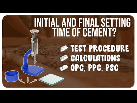 How to find setting time of cement? || Test Procedure for Initial and Final setting time of cement