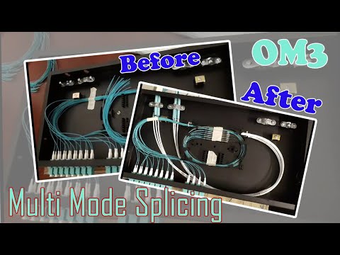 Multimode OM3 Fiber Optic Splicing For CCTV Control Room