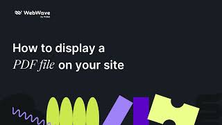 How to display a PDF file on your site | WebWave Quick Tips
