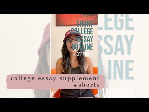 Writing A Short College Essay Supplement #shorts