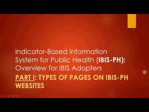 IBIS-PH Adopter Overview, Part 1. Types of Pages on IBIS