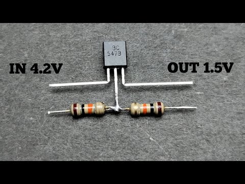 How to make a 3.7v to 1.5v regulator using BC 547 transistor// very easy