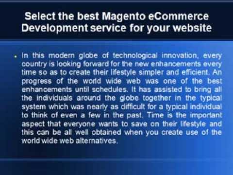 Select the best Magento eCommerce Development service for your website