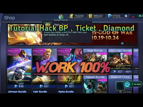 Mobile Legends | Hack BP , Ticket , Diamond (WORK 100%)